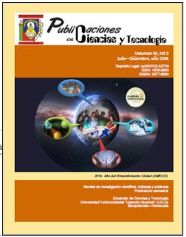 Publicaciones en Ciencias y Tecnologia Vol 10 nro 2 año 2016